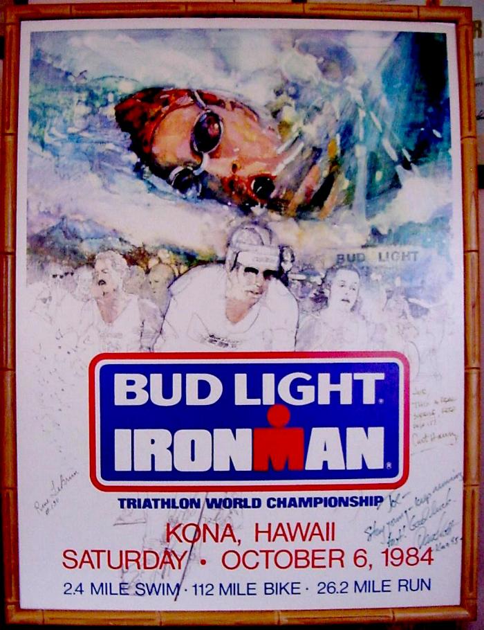 ORIGINAL in MINT IRONMAN 2001 TRIATHLON HAWAII POSTER KAILUA KONA MARATHON 